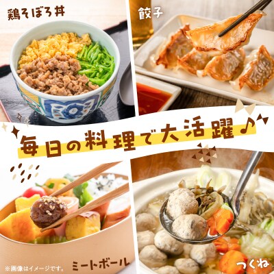 国産鶏モモミンチ＜うす塩＞ 計2kg　K025-016_04