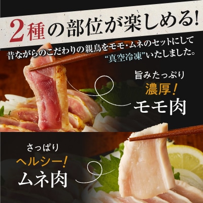 老舗鶏屋のとり刺し 小分けパック大入り(1kg)セット 鳥刺し専用たれ付　K243-001_01