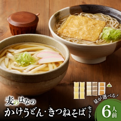 麦のはなのかけうどん・きつねそばセット【6人前】　K071-004_02