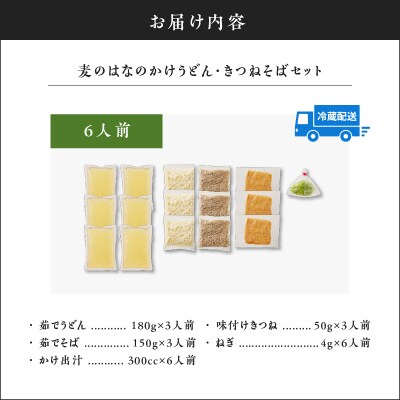 麦のはなのかけうどん・きつねそばセット【6人前】　K071-004_02