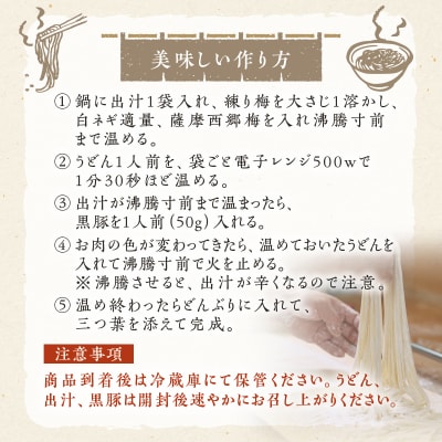 麦のはなのさつま西郷梅黒豚南蛮うどんセット　K071-006