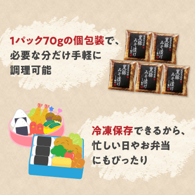 鹿児島県産黒豚味噌漬け 70g×12パック　K356-003