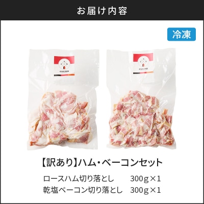 【訳あり】ハム・ベーコンセット600g　K038-004