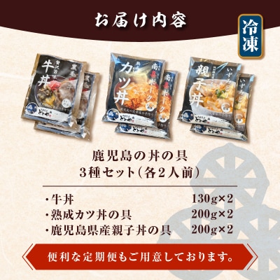 【5営業日以内に発送】鹿児島の丼の具3種セット(2人前)　K258-006_02