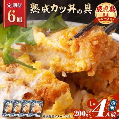 【全6回定期便】鹿児島県産熟成カツ丼の具(4食分)　K258-T06_04a