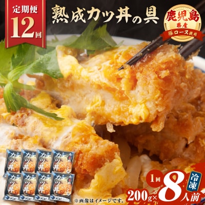 【全12回定期便】鹿児島県産熟成カツ丼の具(8食分)　K258-T06_08b