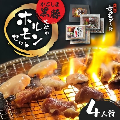 かごしま黒豚 ホルモンセット4人前 (2×2セット)　K378-001_02