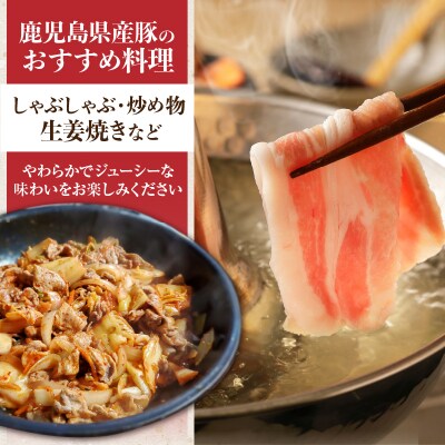 【生活応援+豚生餃子 1P】 期間限定 鹿児島県産豚 3種類 6kg(バラ・肩ロース・ロース)