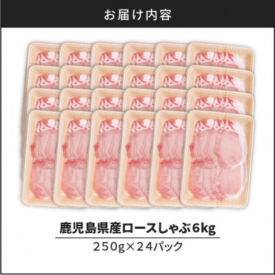 【 生活応援 + 豚生餃子 1P 】 期間限定 鹿児島県産ロースしゃぶ 6kg(250g×24P)