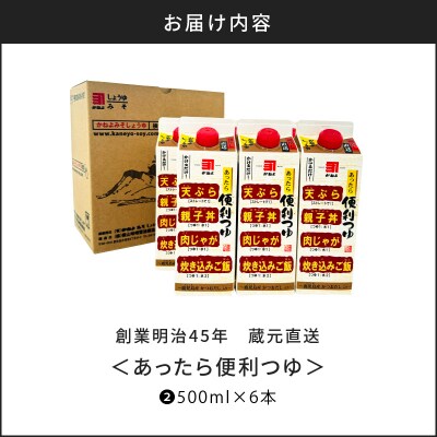 創業明治45年 蔵元直送 あったら便利つゆ 6本セット　K058-026_02
