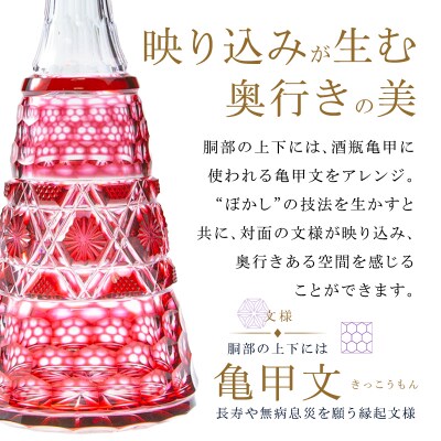 島津薩摩切子 デカンタ 300ml 島津紫 C-01　K010-054_03