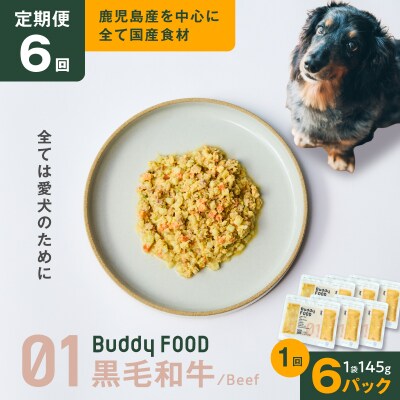 【全6回定期便】Buddy FOOD 01 黒毛和牛×6パック　K390-T01_b