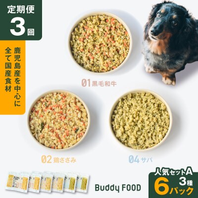 【全3回定期便】Buddy FOOD 人気セットA 3種6パック　K390-T11_a