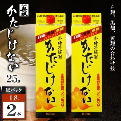 かたじけない パック 芋焼酎 25度 1800ml×2本　K377-008_08