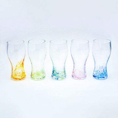 キリンビール取手工場産ラガービール大瓶11本&月夜野工房カラーバブルビアグラス1個セット