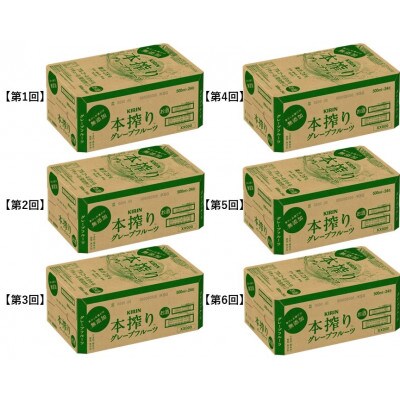 【毎月定期便】キリン本搾りチューハイグレープフルーツ500ml缶×24本[取手工場]全6回