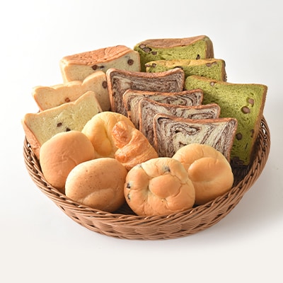 プレミアム生食かのこパン(プレーン/抹茶)・マーブル食パン・お任せパン 詰め合わせセットC