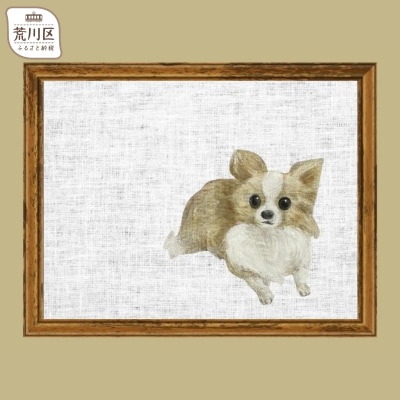 あなたの愛犬・愛猫を描くオリジナル友禅画【手描き友禅】【012-003】