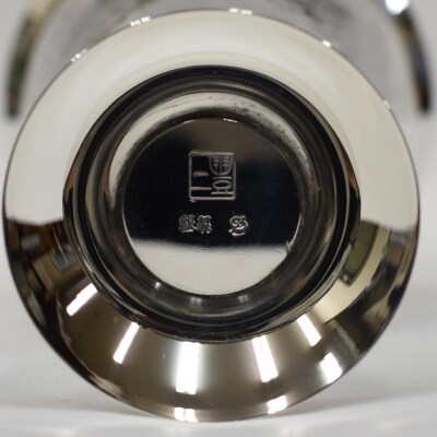 桐箱入り ワイングラス【銀製酒器】【013-002】