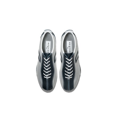 紳士靴 / ドライビングシューズ(シルバー&ブルー、24.0cm)【041-001-2-1】