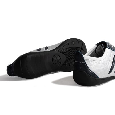 紳士靴 / ドライビングシューズ(シルバー&ブルー、24.0cm)【041-001-2-1】