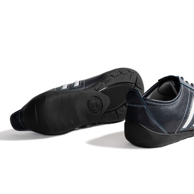 紳士靴 / ドライビングシューズ(ブルー&シルバー、27.0cm)【041-001-3-7】