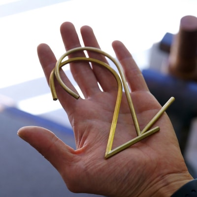 【真鍮のS字フック 六角棒】【018-007】