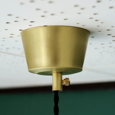 【真鍮の2WAYペンダントライト】　- お皿形シェードにあらわれる陰影の立体感 -【018-014】