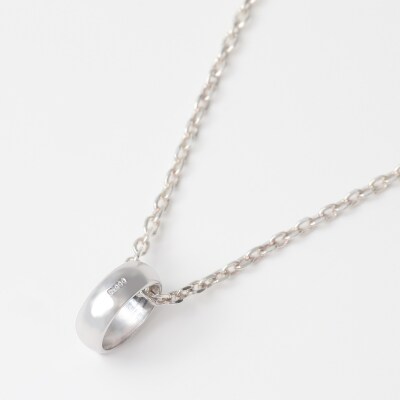 純プラチナチャームネックレス(チャーム1個付き)【073-002】