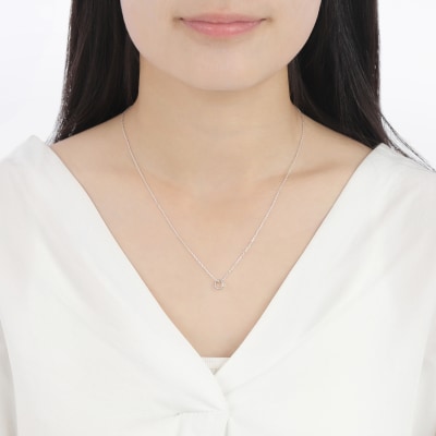 純プラチナチャームネックレス(チャーム1個付き)【073-002】