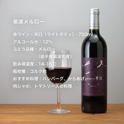 自園自醸ワイン紫波 辛口ワイン紅白2本セット