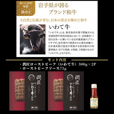 潤匠いわて牛ローストビーフ600g(ローストビーフソース付き)