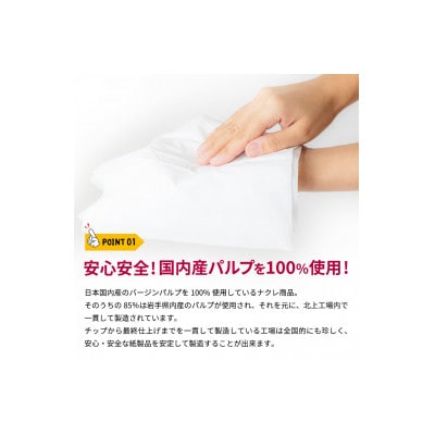 【岩手県】ナクレ  ハンドタオル(120組)5箱×10パック 50箱