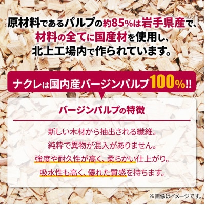 【岩手県】ナクレ トイレットペーパー(シングル)96ロール(12ロール×8パック)