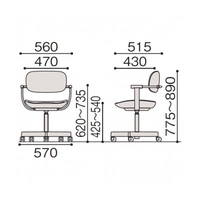 イトーキ『バーテブラ03WOOD』5本脚 背座木 抵抗付ウレタン双輪キャスタータイプ