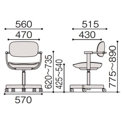 イトーキ『バーテブラ03WOOD』5本脚 背木 座クッション 抵抗付ウレタン双輪キャスタータイプ
