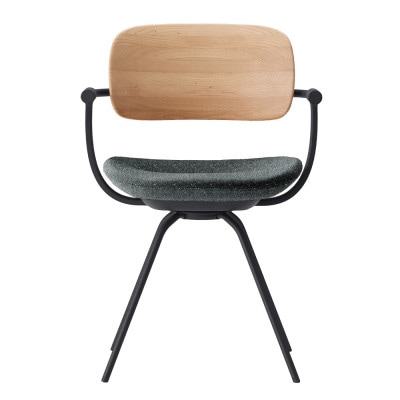 イトーキ『バーテブラ03WOOD』4本脚  背木 座クッション 座面回転タイプ