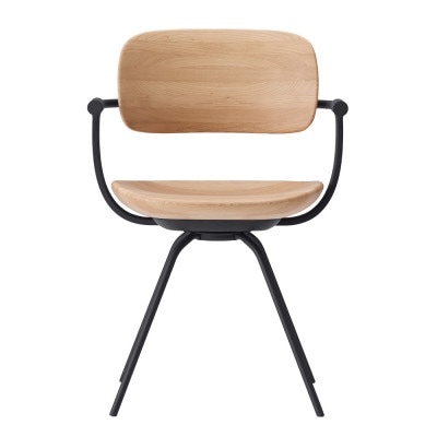 イトーキ『バーテブラ03WOOD』4本脚 背座木 座面回転タイプ