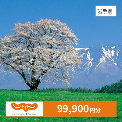 【じゃらんふるさと納税クーポン】 岩手県でつかえる99,900円 クーポン