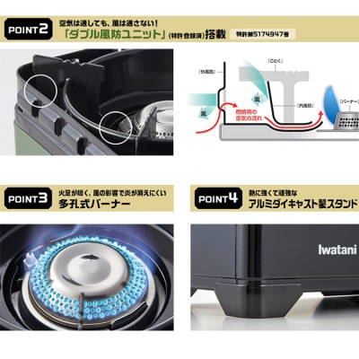 イワタニ カセットフー タフまるジュニア ブラック CB-ODX-JR-BL