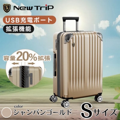 NEWTRIP0201p　スーツケース　シャンパンゴールド　Sサイズ