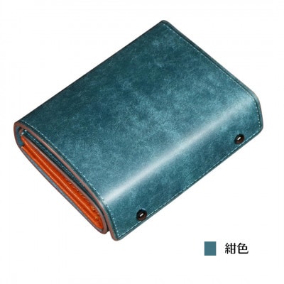 メンズ二つ折り財布　紺色