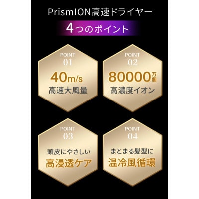 ヘアドライヤー PrismION グレー