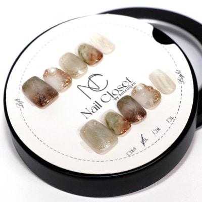 Antellijan大宮ネイルサロンのハンドメイド　ネイルチップ【玉響】S5-M　1セット