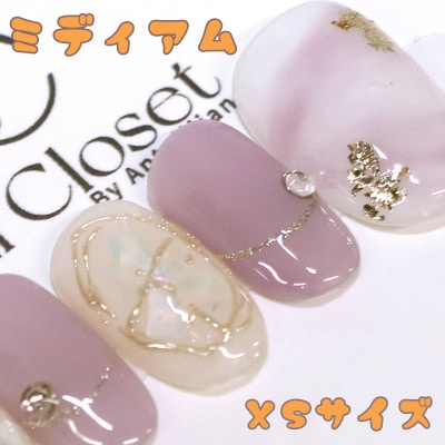 Antellijan大宮　プロネイリストのハンドメイド　ネイルチップ　M3-XS　1セット