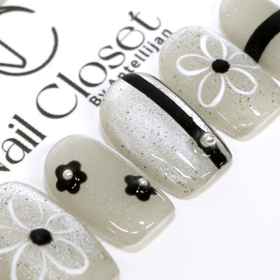 Antellijan大宮 プロネイリストのハンドメイド ネイルチップ M6-S 1