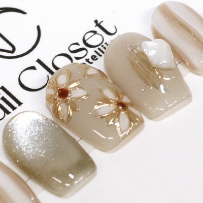 Antellijan大宮 プロネイリストのハンドメイド ネイルチップ M8-XS 1