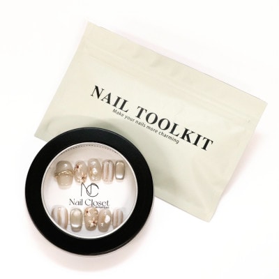 Antellijan大宮　プロネイリストのハンドメイド　ネイルチップ　M8-M　1セット