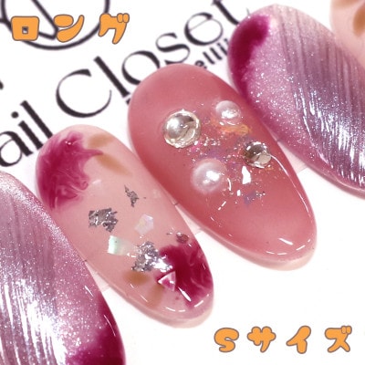 Antellijan大宮　プロネイリストのハンドメイド　ネイルチップ　L2-S　1セット