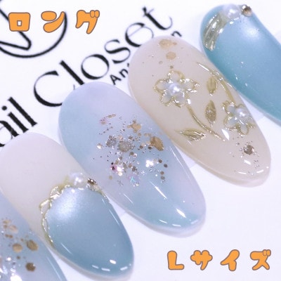 Antellijan大宮　プロネイリストのハンドメイド　ネイルチップ　L3-L　1セット